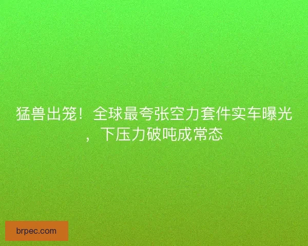 猛兽出笼！全球最夸张空力套件实车曝光，下压力破吨成常态