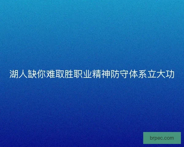 湖人缺你难取胜职业精神防守体系立大功