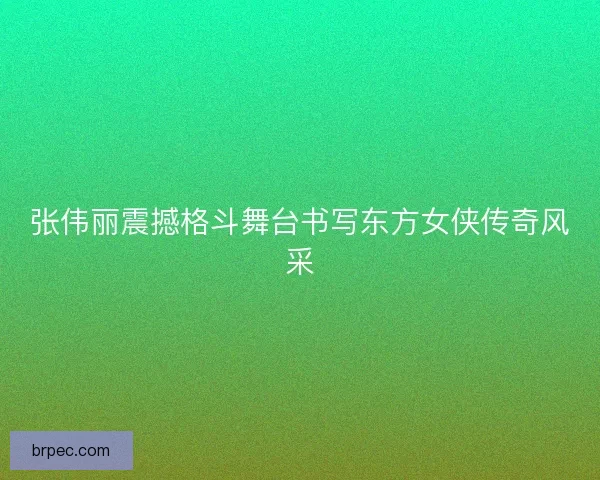 张伟丽震撼格斗舞台书写东方女侠传奇风采